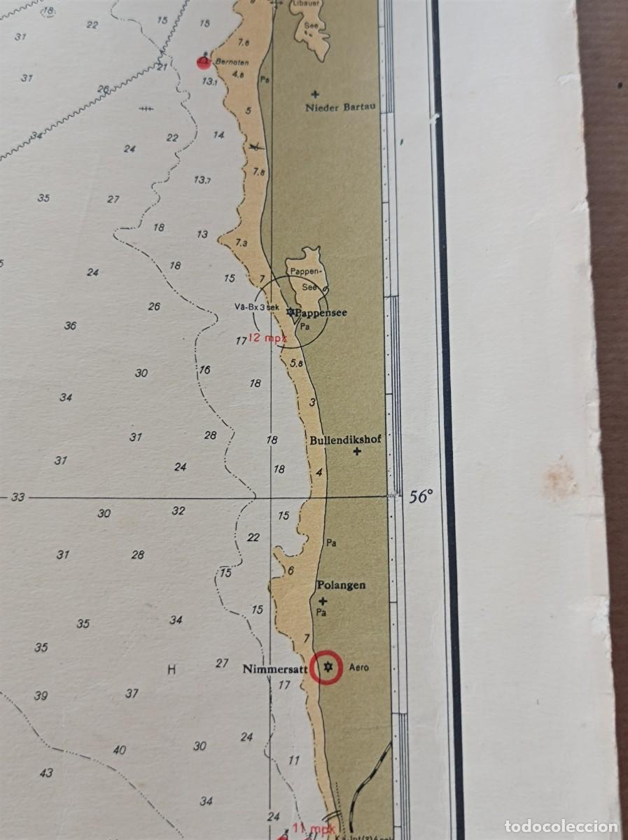 L&iacute;neas de navegaci&oacute;n: CARTA N&Aacute;UTICA ETEL&Auml; - IT&Acirc;MERI S&Ouml;DRA &Ouml;STERSJ&Ouml;N 1950 - ISLA DE BORNHOLM DINAMARCA - Foto 18