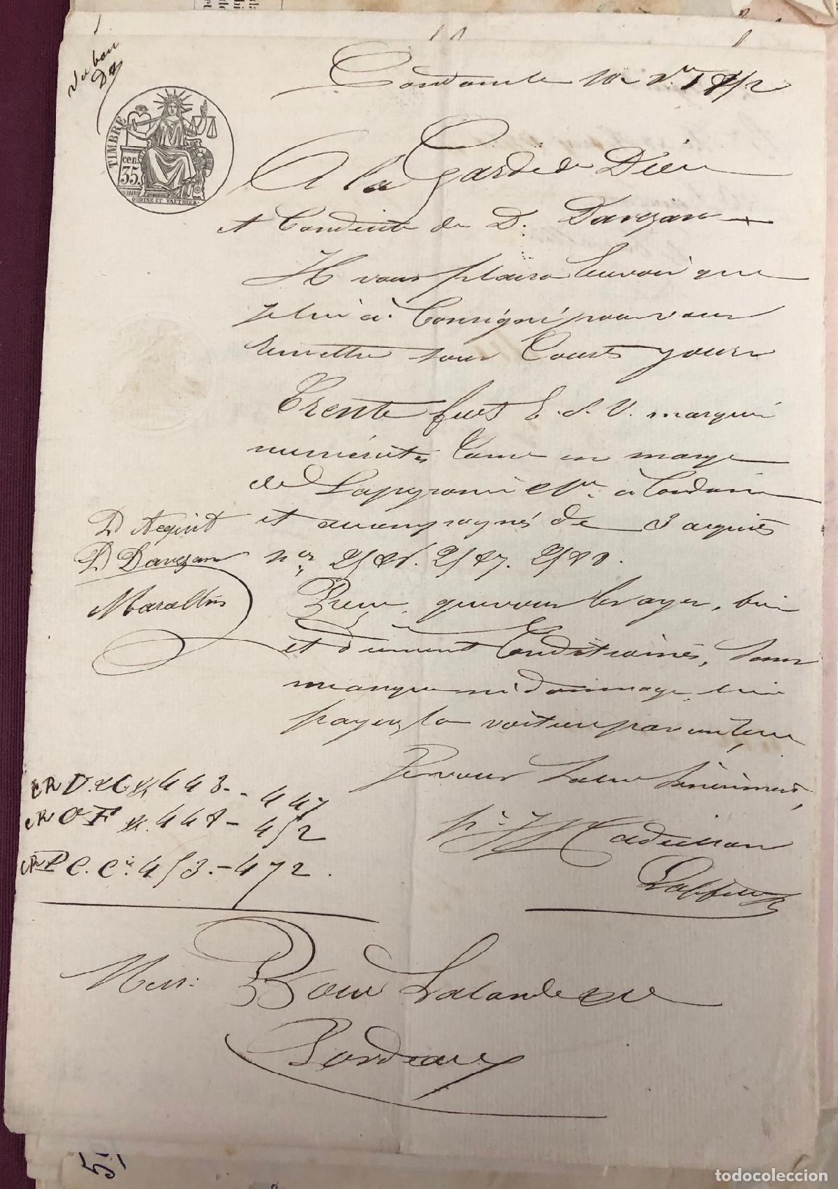L&iacute;neas de navegaci&oacute;n: LOTE DE 108 CONOCIMIENTOS EMBARQUE, DOCUMENTOS COMERCIO NAVAL BURDEOS. SIGLO XIX - Foto 4