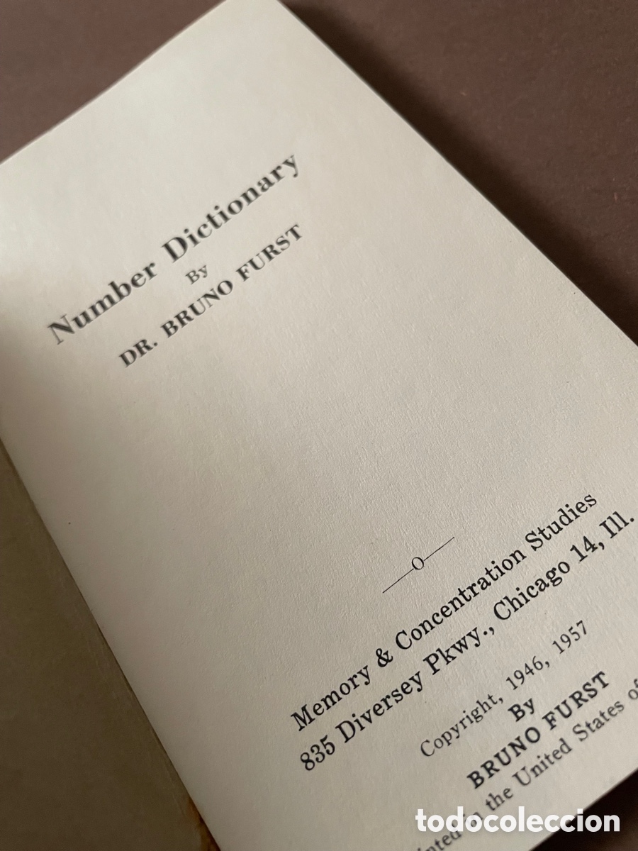 L&iacute;neas de navegaci&oacute;n: Number Dictionary, de Bruno Furst. Chicago, 1957 - Foto 2