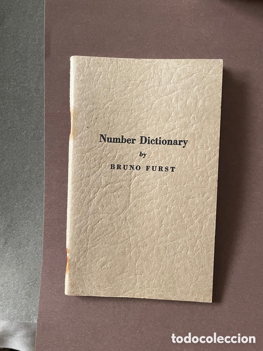 L&iacute;neas de navegaci&oacute;n: Number Dictionary, de Bruno Furst. Chicago, 1957 - Foto 1