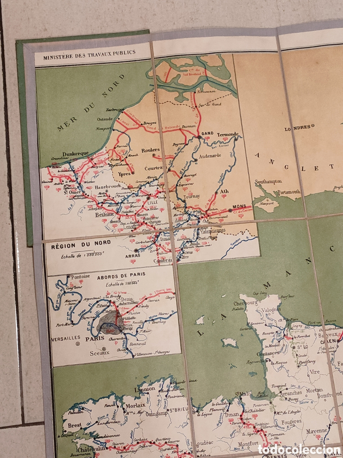 L&iacute;neas de navegaci&oacute;n: Gu&iacute;a mapa de v&iacute;as navegables de Francia 1933 - Foto 8