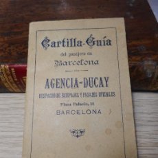 Líneas de navegación: AGENCIA TEODORO DUCAY. CARTILLA GUIA PASAJERO. PUERTO BARCELONA 1896. EQUIPAJES. FILIPINAS ANTILLAS