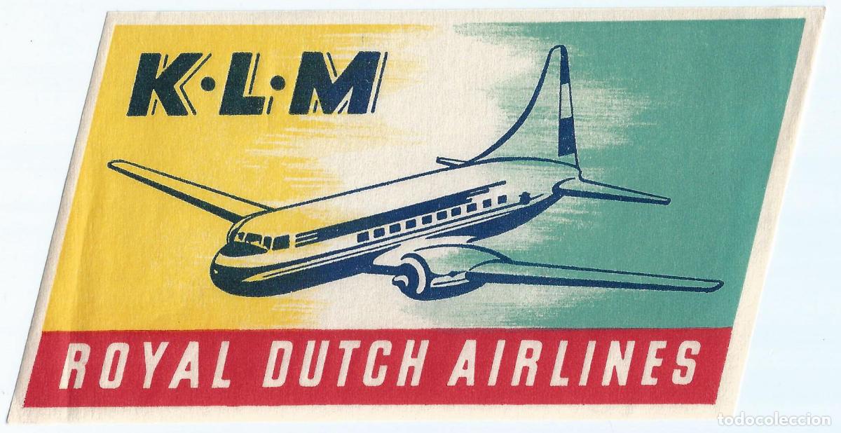 L&iacute;neas de navegaci&oacute;n: KLM - Etiqueta de vuelo para equipaje - Foto 1