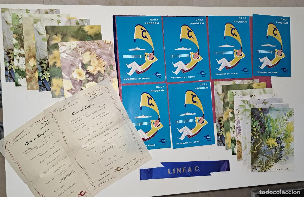 L&iacute;neas de navegaci&oacute;n: LINEA C - CRUCERO DE SEMANA SANTA - PRIMAVERA 1976 - PROGRAMAS - MENUS - CINTA - Foto 2