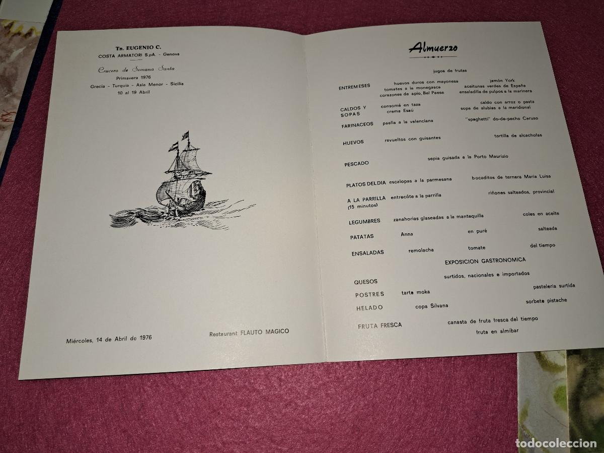 L&iacute;neas de navegaci&oacute;n: LINEA C - CRUCERO DE SEMANA SANTA - PRIMAVERA 1976 - PROGRAMAS - MENUS - CINTA - Foto 9