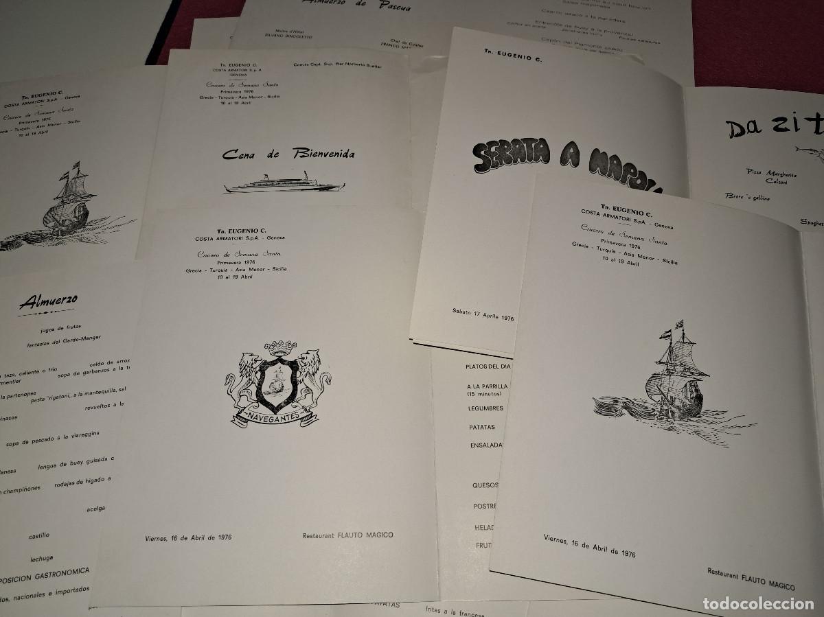 L&iacute;neas de navegaci&oacute;n: LINEA C - CRUCERO DE SEMANA SANTA - PRIMAVERA 1976 - PROGRAMAS - MENUS - CINTA - Foto 10