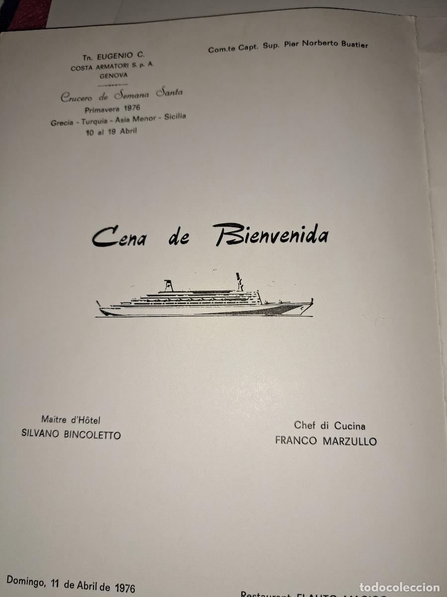 L&iacute;neas de navegaci&oacute;n: LINEA C - CRUCERO DE SEMANA SANTA - PRIMAVERA 1976 - PROGRAMAS - MENUS - CINTA - Foto 12
