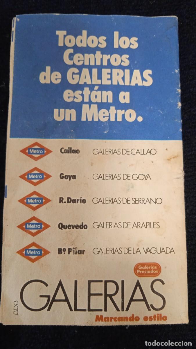 L&iacute;neas de navegaci&oacute;n: Plano metro Madrid 1987. - Foto 2