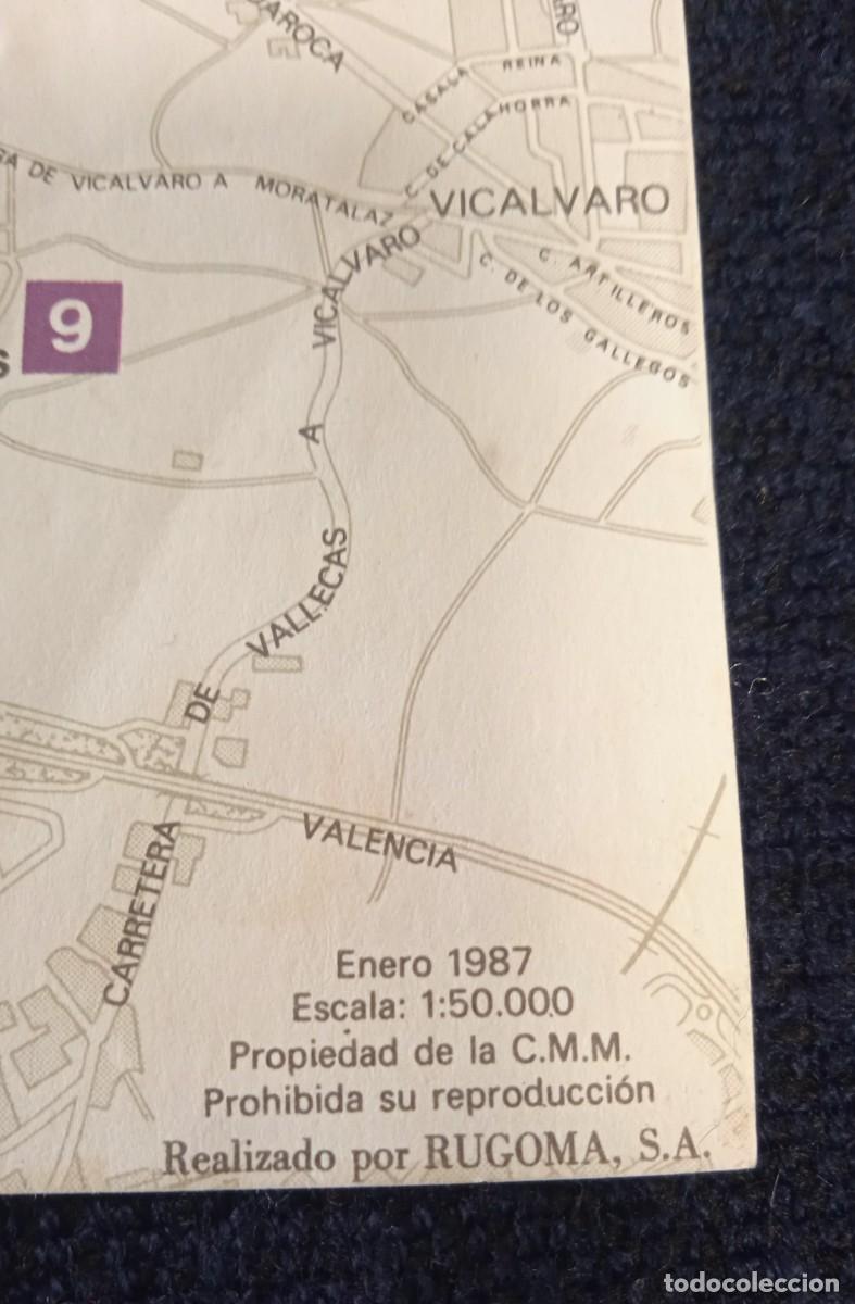 L&iacute;neas de navegaci&oacute;n: Plano metro Madrid 1987. - Foto 4