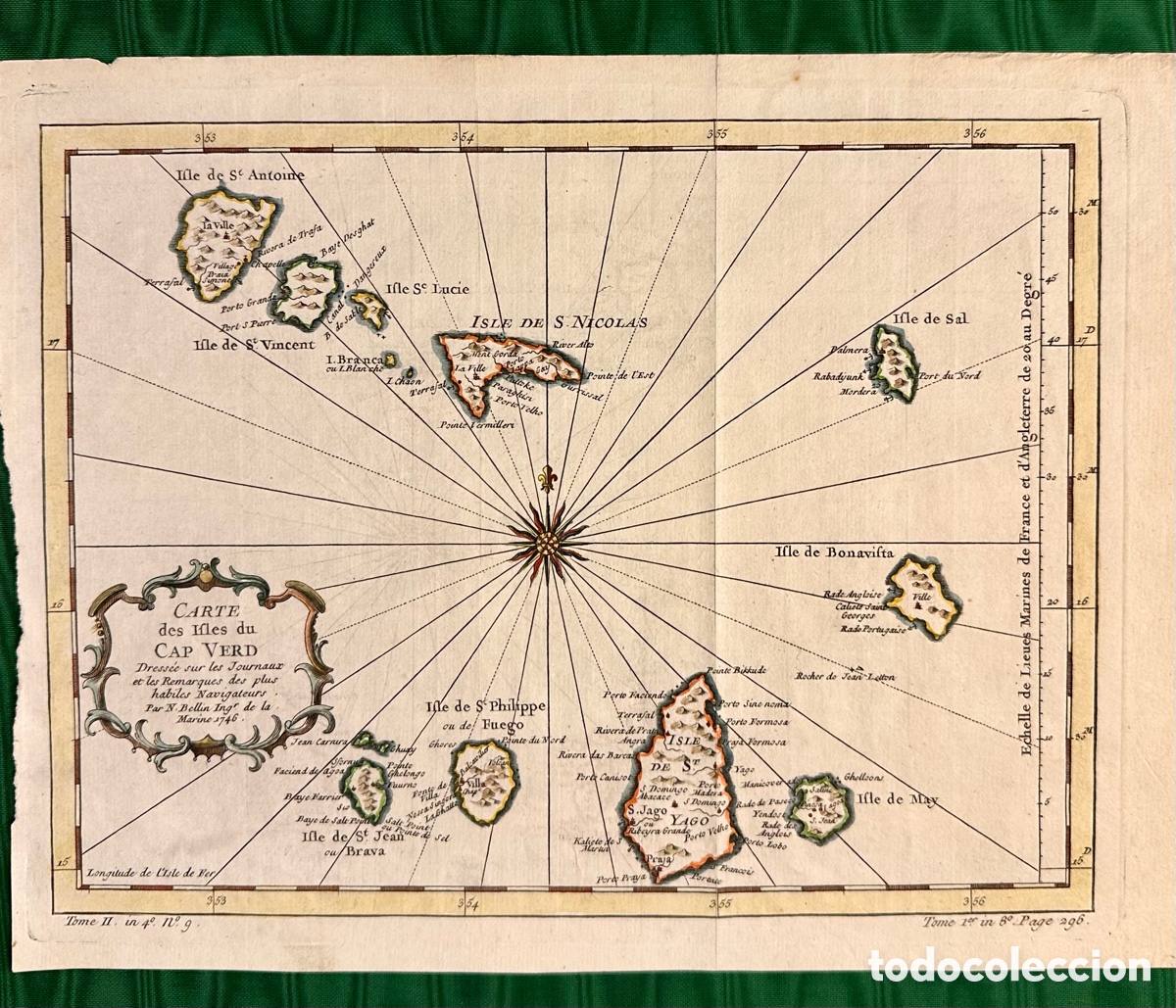 L&iacute;neas de navegaci&oacute;n: CARTA N&Aacute;UTICA ISLAS DE CABO VERDE - Foto 2