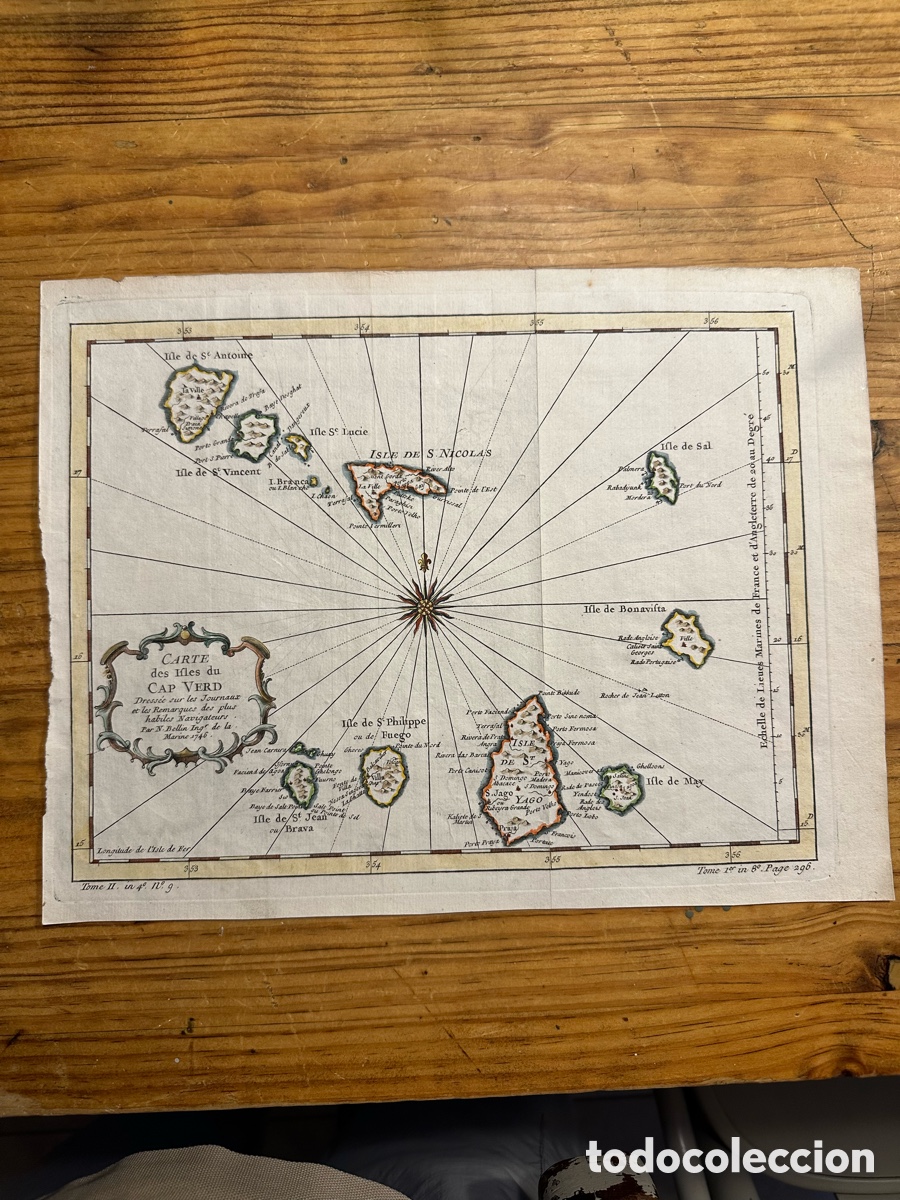 L&iacute;neas de navegaci&oacute;n: CARTA N&Aacute;UTICA ISLAS DE CABO VERDE - Foto 1