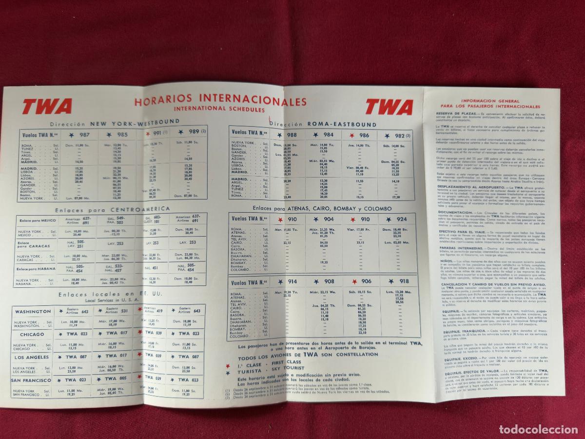 L&iacute;neas de navegaci&oacute;n: CATALOGO PUBLICITARIO - TWA - 1954 - Foto 2