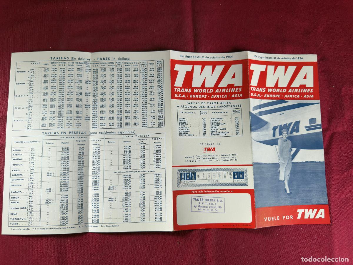 L&iacute;neas de navegaci&oacute;n: CATALOGO PUBLICITARIO - TWA - 1954 - Foto 1