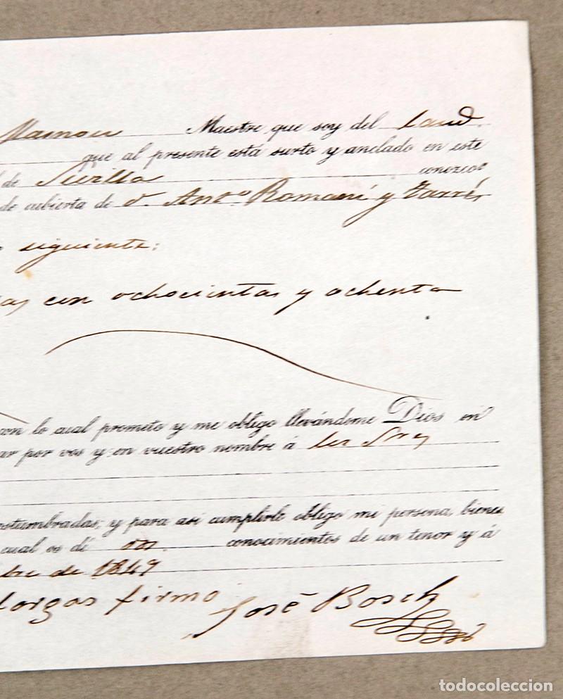 L&iacute;neas de navegaci&oacute;n: BILLETE BARCO DE VAPOR - 1849 - Foto 3