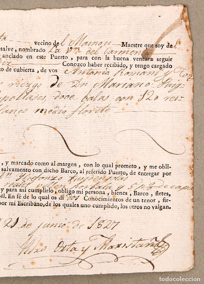 L&iacute;neas de navegaci&oacute;n: BILLETE BARCO DE VAPOR - 1827 - Foto 3