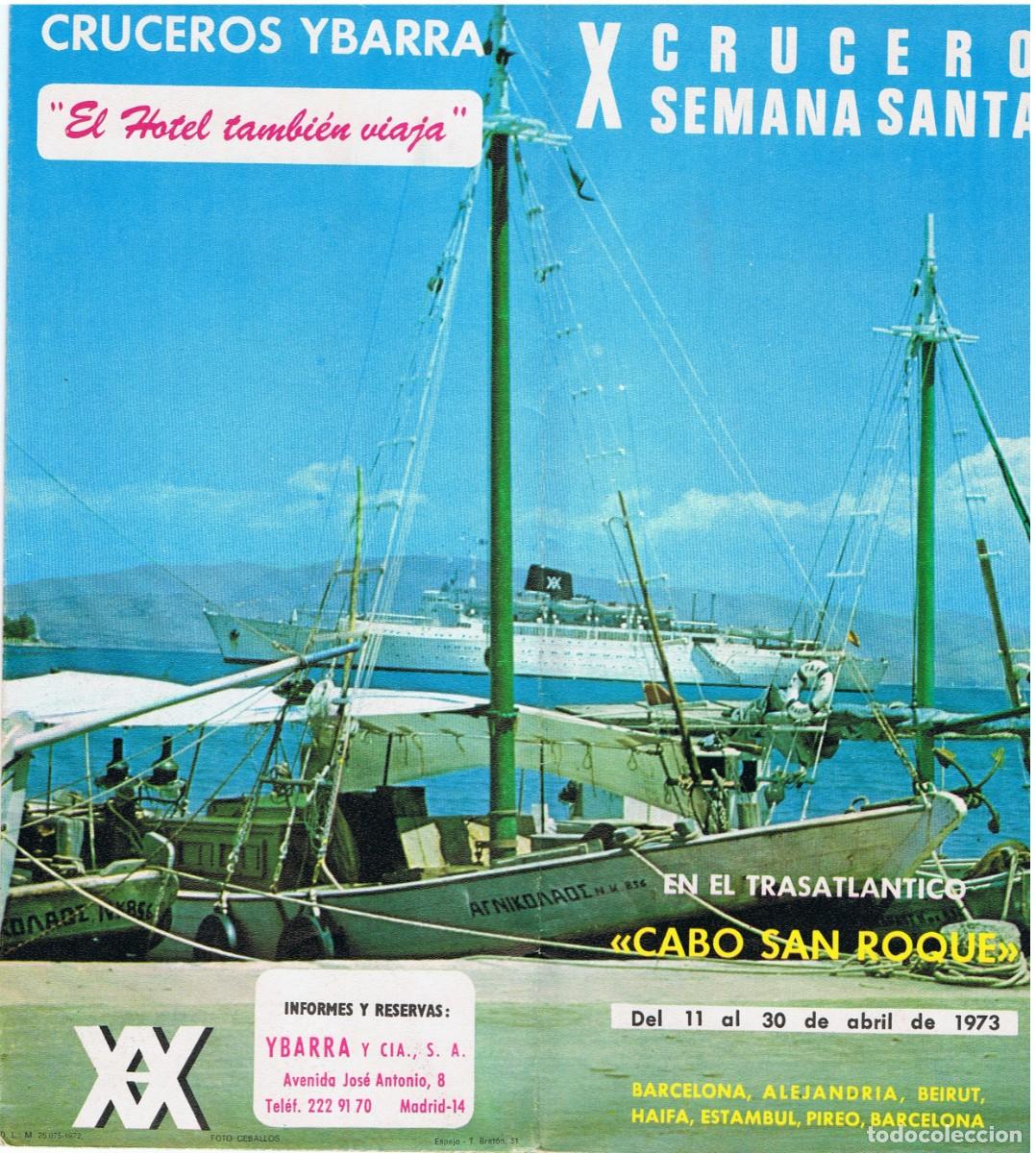 L&iacute;neas de navegaci&oacute;n: Folleto X Crucero Semana Santa 1973 Ybarra Cabo San Roque