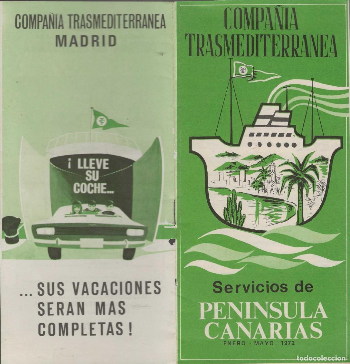 L&iacute;neas de navegaci&oacute;n: COMPA&Ntilde;IA TRANSMEDITERRANEA -- ENERO MAYO 1972 - Foto 1