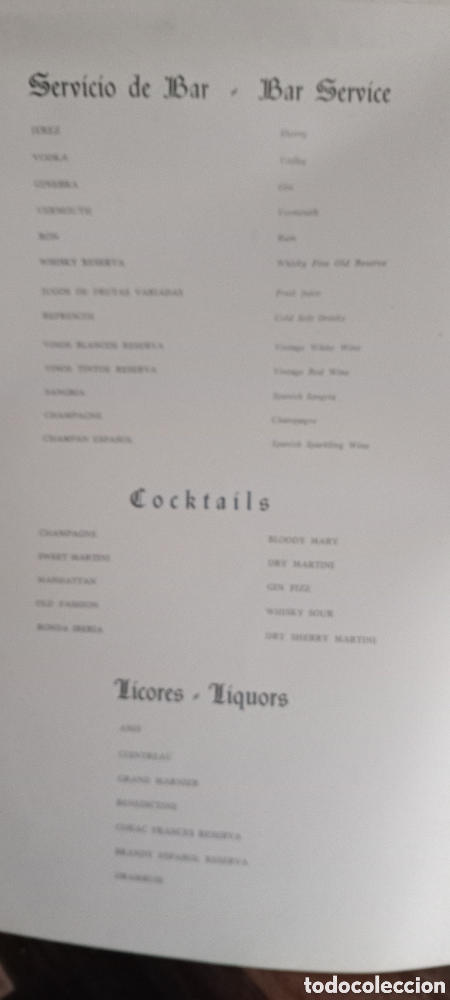 L&iacute;neas de navegaci&oacute;n: CARTA MENU DE IBERIA VUELOS PRIMERA CLASE - Foto 2