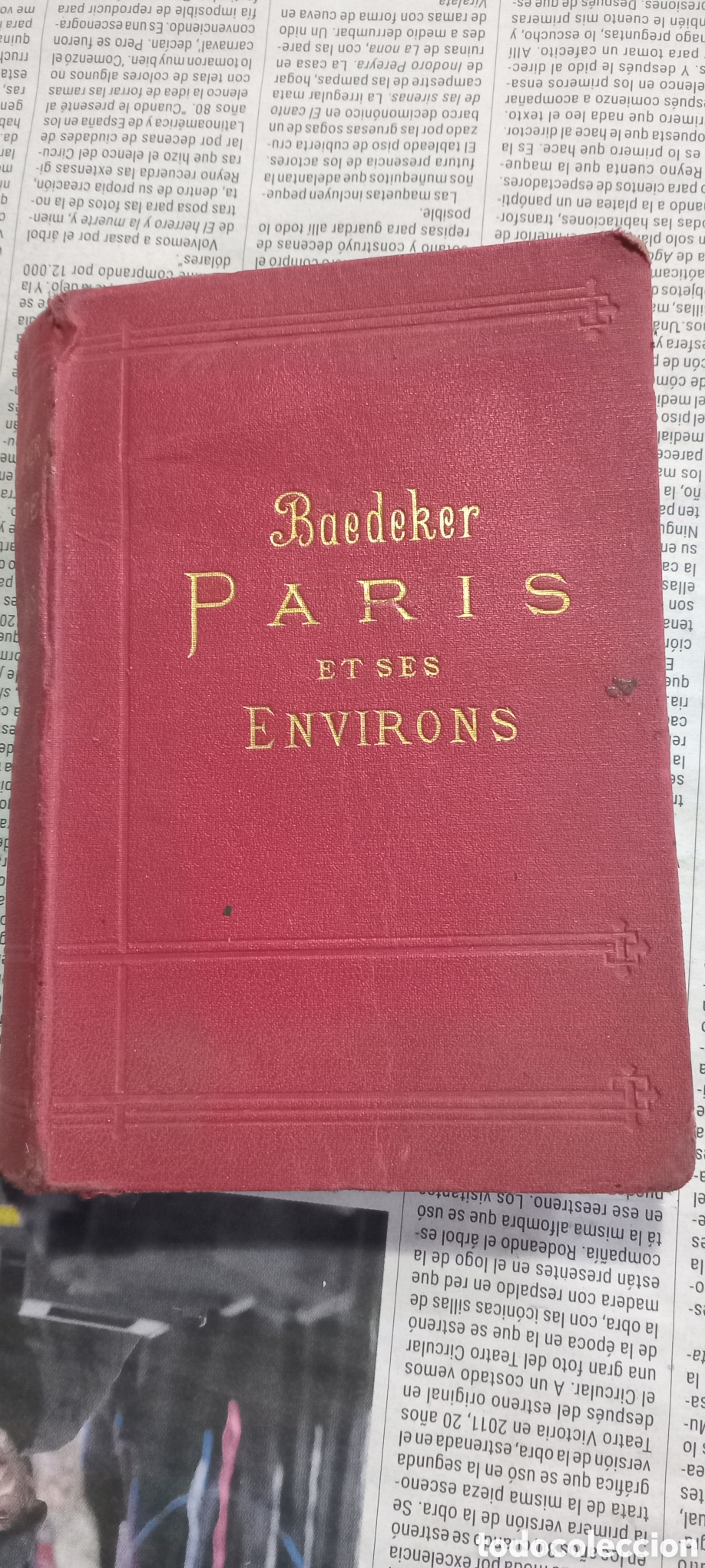 Navigation Lines: T&iacute;tulo sugerido: Gu&iacute;a Baedeker Paris et ses environs (1903) - 15&ordf; edici&oacute;n con mapas y planos