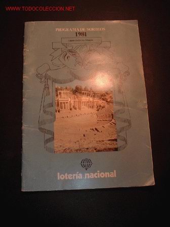 Loter&iacute;a nacional: PROGRAMA DE SORTEOS 1981-ENERO, FEBREO, MARZO - Foto 1