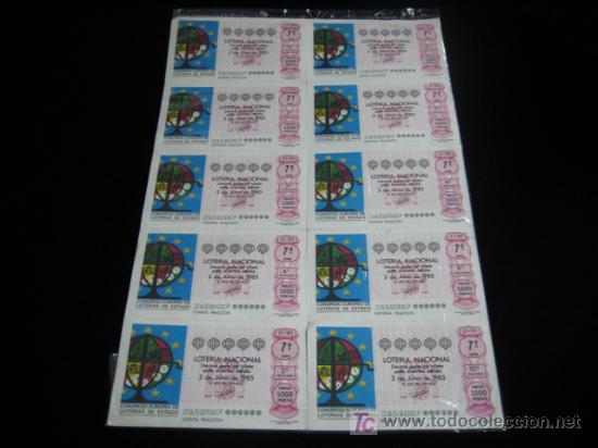 Lotteria Nationale Spagnola: RARISIMA  Y UNICA SERIE DE LOTERIA NACIONAL