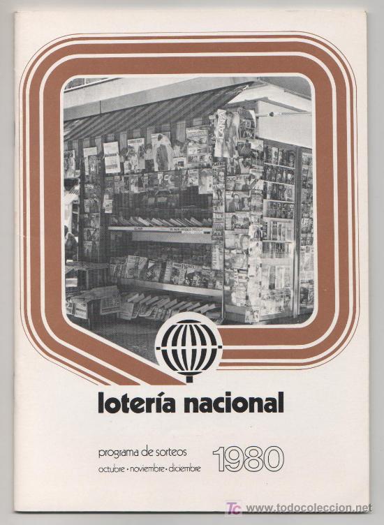 Loter&iacute;a nacional: PROGRAMA DE SORTEOS LOTERIA NACIONAL 1980