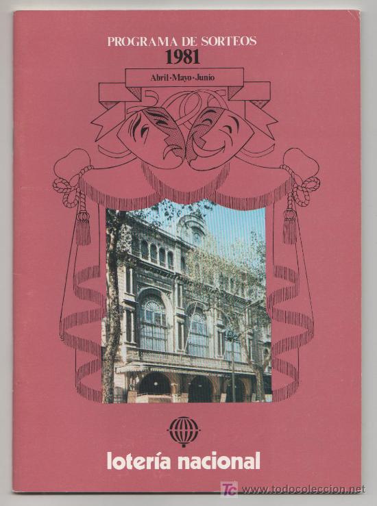 Loter&iacute;a nacional: PROGRAMA DE SORTEOS LOTERIA NACIONAL 1981 - Foto 1