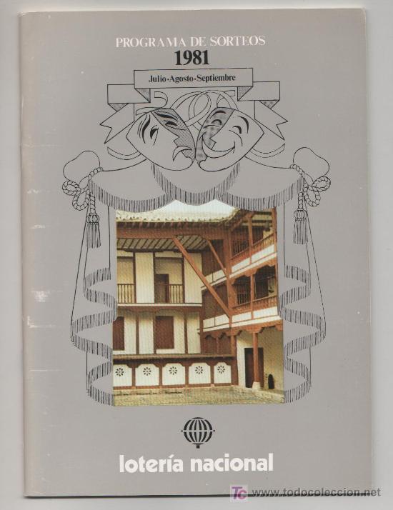 Loter&iacute;a nacional: PROGRAMA DE SORTEOS LOTERIA NACIONAL 1981