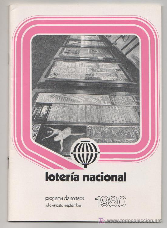 Loter&iacute;a nacional: PROGRAMA DE SORTEOS LOTERIA NACIONAL 1980 - Foto 1