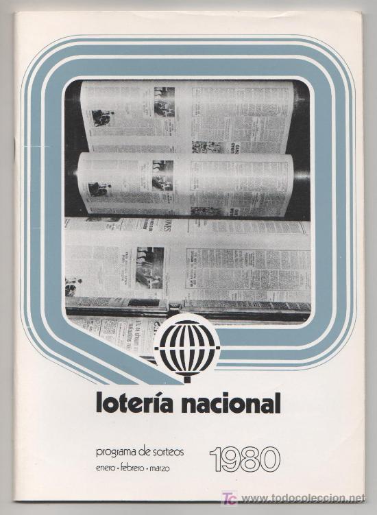 Loter&iacute;a nacional: PROGRAMA DE SORTEOS LOTERIA NACIONAL 1980 - Foto 1
