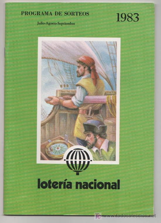 Loter&iacute;a nacional: PROGRAMA DE SORTEOS LOTERIA NACIONAL 1983