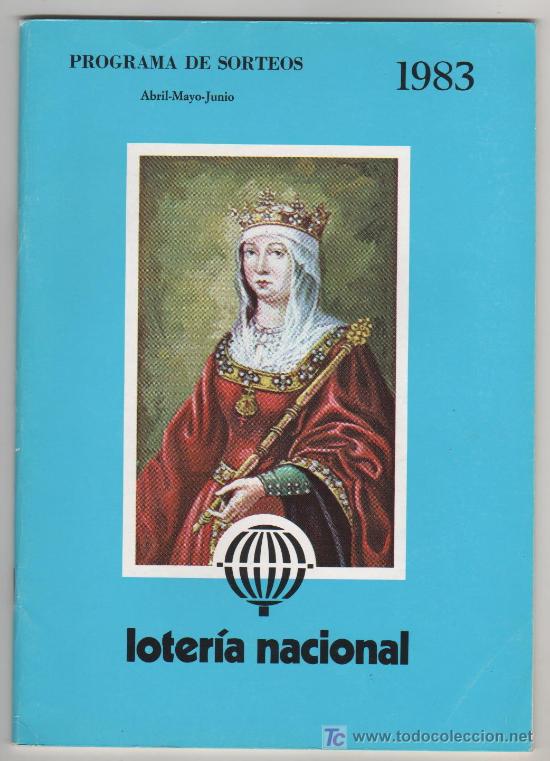 Loter&iacute;a nacional: PROGRAMA DE SORTEOS LOTERIA NACIONAL 1983 - Foto 1