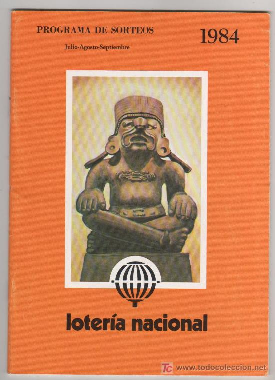 Loter&iacute;a nacional: PROGRAMA DE SORTEOS LOTERIA NACIONAL 1984