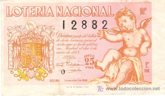 Lotaria Nacional: DECIMOLOTERIA NACIONAL A&Ntilde;O 1948