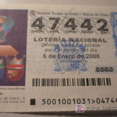 Lotería Nacional: LOTERIA NACIONAL DE ENERO DEL 2000