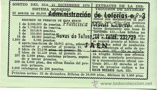 Loterie Nationale: COLECCIONISMO POR ADMINISTRACIONES. ADMON. 3-2 JAEN