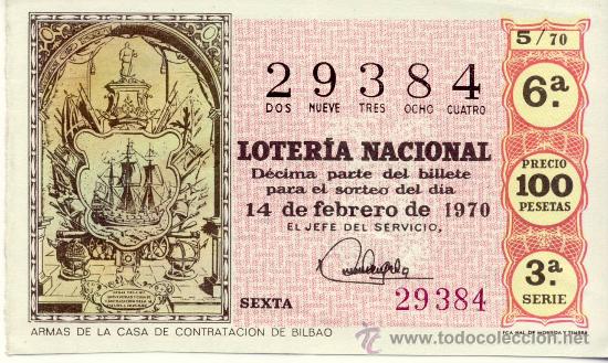 Loterie Nationale: LOTERIA NACIONAL 1970. SORTEO 5