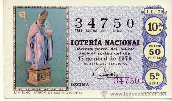 Nationale spanische Lotterie: LOTERIA NACIONAL 1970. SORTEO 11
