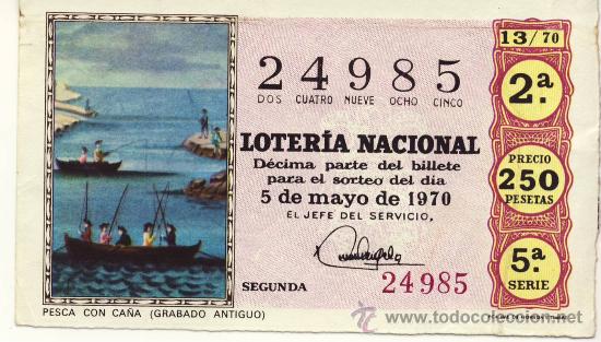Nationale spanische Lotterie: LOTERIA NACIONAL 1970. SORTEO 13