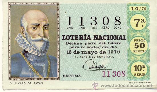Nationale spanische Lotterie: LOTERIA NACIONAL 1970. SORTEO 14