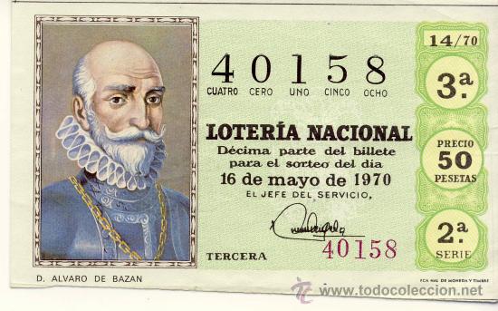 Nationale spanische Lotterie: LOTERIA NACIONAL 1970. SORTEO 14