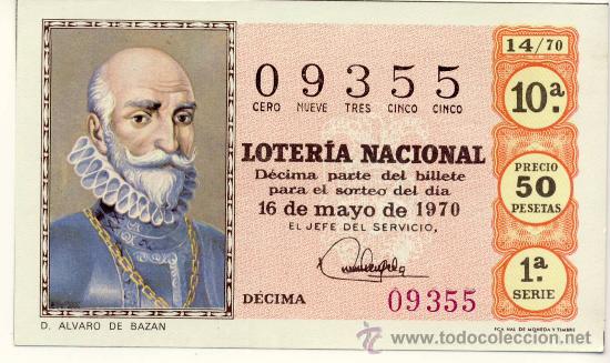 Nationale spanische Lotterie: LOTERIA NACIONAL 1970. SORTEO 14