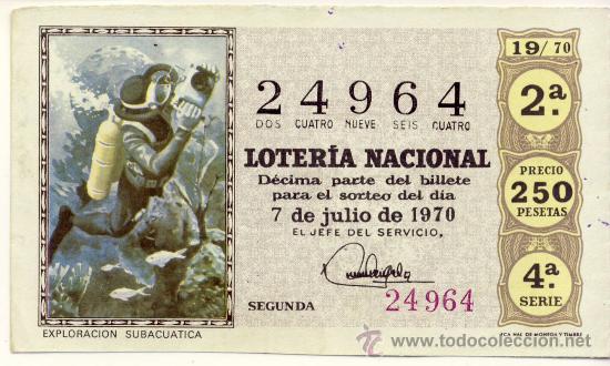 Nationale spanische Lotterie: LOTERIA NACIONAL 1970. SORTEO 19