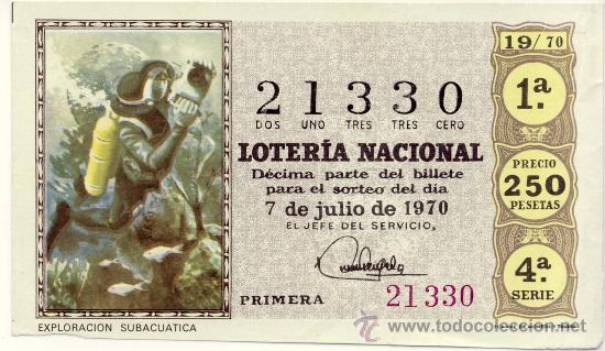 Nationale spanische Lotterie: LOTERIA NACIONAL 1970. SORTEO 19