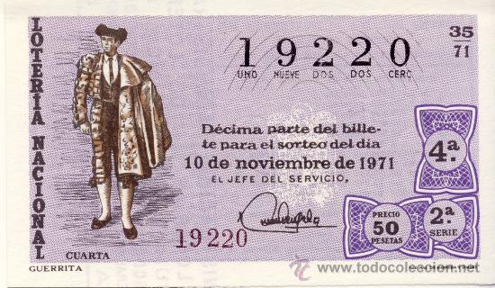 Loterie Nationale: LOTERIA NACIONAL 1971. SORTEO N&ordm; 35 (4)