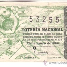 Lotería Nacional: DÉCIMO DEL 25 DE MAYO DE 1963. SORTEO 15º. ADMÓN 3 LA CORUÑA. Lote 11792128