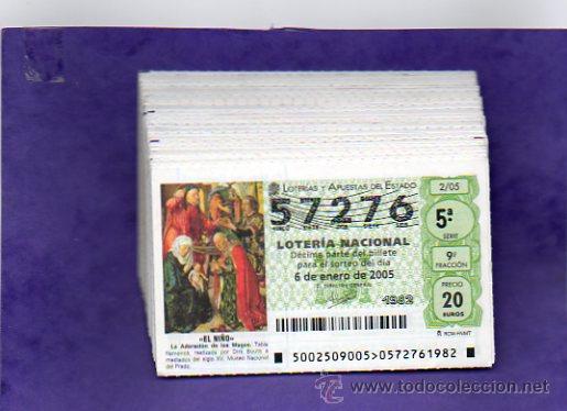 Loterie Nationale: LOTERIA NACIONAL A&Ntilde;O COMP'LETO 2005