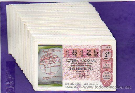 Loter&iacute;a Nacional: LOTERIA NACIONAL TODOS LOS SORTEOS DEL SABADO A&Ntilde;O 1983