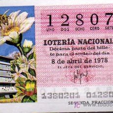 Lotería Nacional: LOTERIA NACIONAL - 8 ABRIL 1978 - APICULTURA. Lote 14577295