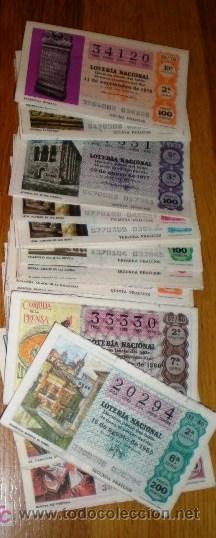National Spanish Lottery: Lote de 27 sorteos diferentes de 1976 a 1980